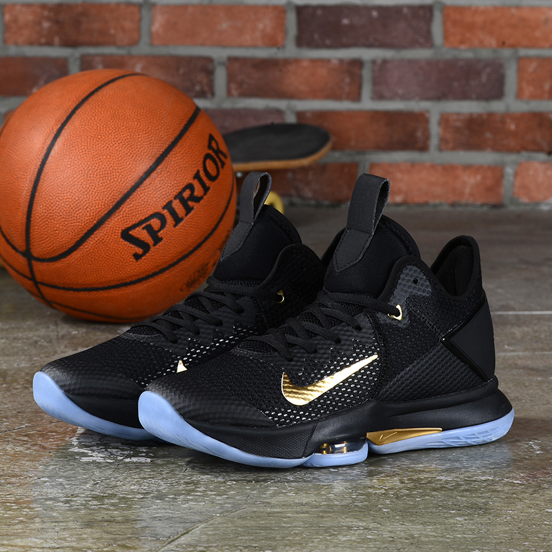 2020 Nike LeBron James Witness IV Black Gold - Click Image to Close